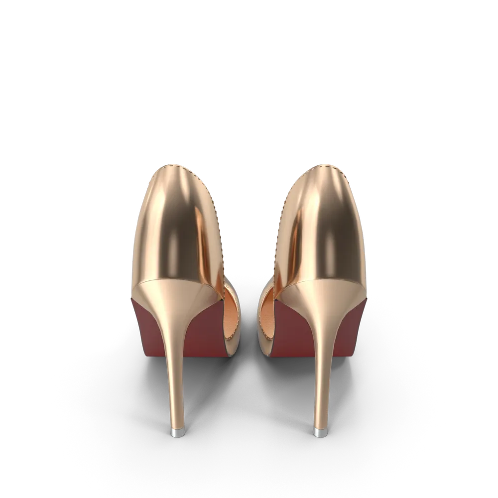 Golden Shoes Woman view 3